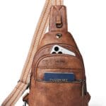 7L Sling Bag For Women Men Crossbody Shoulder Tote Blet Bags Backpack Fanny Pack Travel Purse Faux Leather