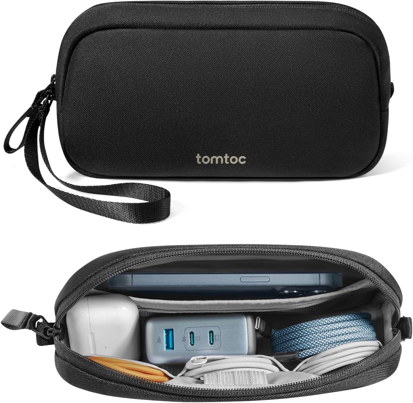 Tomtoc Electronics Organizer Travel Case, Water Resistant Travel Bag Cable Organizer For Essentials, Tech Pouch Accessories Carry Storage For Cord, Phone, Cables, Airpods, USB Flash Drive, Daily Items tomtoc Electronics Organizer Travel Case, Water Resistant Travel Bag Cable Organizer for Essentials, Tech Pouch Accessories Carry Storage for Cord, Phone, Cables, Airpods, USB Flash Drive, Daily Items