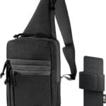 M-Tac Tactical Sling Bag for Men - Crossbody Concealed Carry Bag Chest Pack - Black Mens Crossbody Holster Bag