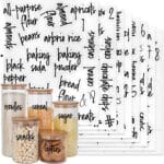 170PCS Food Pantry Labels, Kitchen Container Storage Labels Spice Organize Storage Jars Boxes Bottles Preprinted Black Script Clear Stickers - Water and Oil Resistant