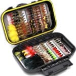 Fly Fishing Flies Assortment Kit Dry Wet Nyphms Tenkara Popper Streamer Woolly Bugger for Trout Bass Salmon Steelhead with Fly Box