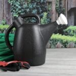 Chapin 2 Gallon Watering Can - Garden Watering Can for Indoor & Outdoor Plants, 100% Recycled Plastic Watering Can with Detachable, Drip-free Sprinkler Head, Made in USA, Black