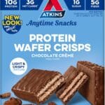 Atkins Chocolate Crme Protein Wafer Crisps, Protein Dessert, 4g Net Carb, 1g Sugar, High in Fiber, Keto Friendly, 5 Count