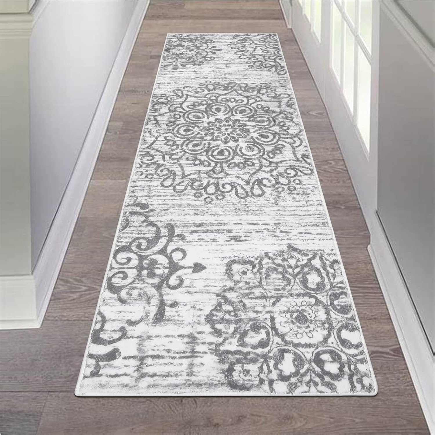 HEBE Hallway Runner Rug 2'x6' Washable Vintage Distressed Area Rugs Non Slip Laundry Rug Runner Boho Floor Carpet Runners For Hallways Entryway Laundry Room Kitchen Bathroom HEBE Hallway Runner Rug 2'x6' Washable Vintage Distressed Area Rugs Non Slip Laundry Rug Runner Boho Floor Carpet Runners for Hallways Entryway Laundry Room Kitchen Bathroom