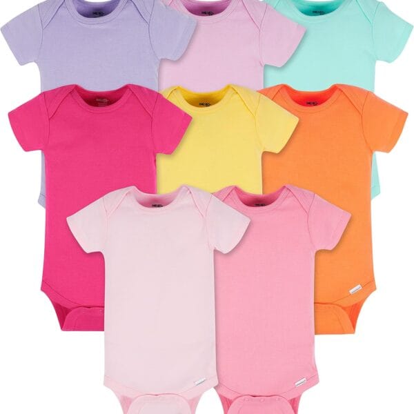 Onesies Brand baby-girls 8-pack Short Sleeve Mix & Match Bodysuits