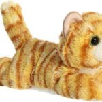 Aurora Adorable Mini Flopsie Ginger Cat Stuffed Animal - Playful Ease - Timeless Companions - Orange 8 Inches