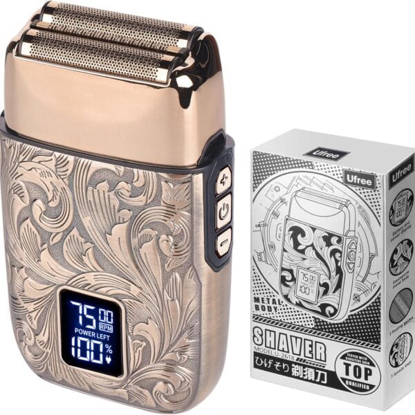 Ufree Close Shave Electric Foil Shavers for Men, 3-Speed Electric Razor, Bald Head Shavers, Face Shaving Beard Trimmer with LCD Display, Gifts for Men