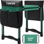TomCare Garden Kneeler and Seat 10.64 Wider Larger Soft Kneeling Pad Garden Bench with 2 Large Tool Pouches Heavy Duty Garden Stool Foldable Tools Gardening Gifts for Women Men Gardeners