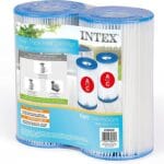 Intex 29002E Type A Pool Filter Cartridge Filter Pumps  Easy-to-Clean  Dacron Paper  Efficient Filtration  Two Pack