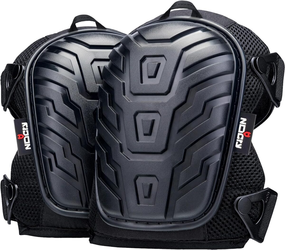 NoCry Professional Gel Knee Pads for Work with Soft Foam and Gel Cushion  Heavy Duty Cap, Reinforced Adjustable Straps, Military-Grade Rivets and Built-in Hang Loops  Perfect for Construction