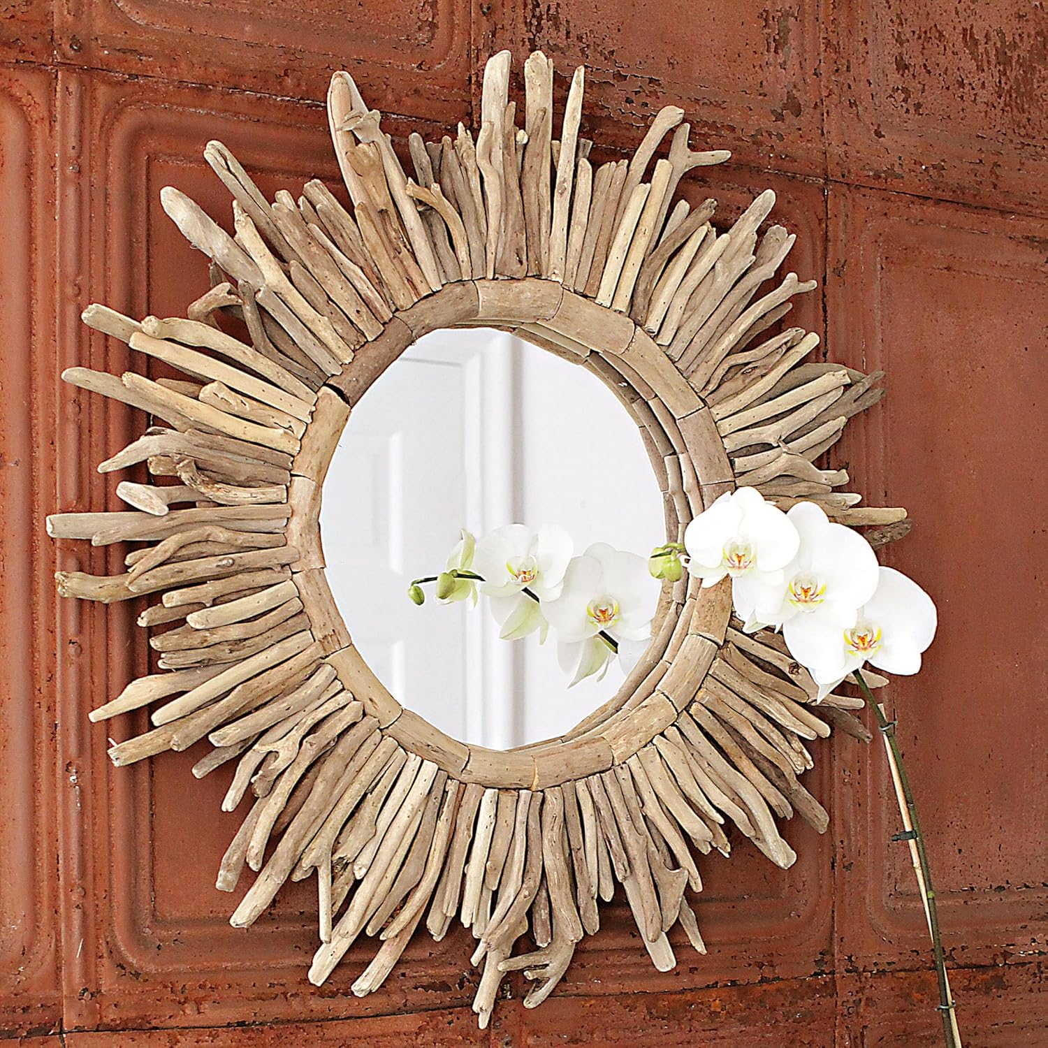 Creative Co Op Driftwood Sunburst Mirror Creative Co-Op Driftwood Sunburst Mirror