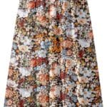 NASHALYLY Women's Chiffon Elastic High Waist Pleated A-Line Flared Maxi Skirts