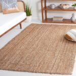 SAFAVIEH Natural Fiber Collection Area Rug - 5' x 8', Natural, Handmade Farmhouse Jute, Ideal for High Traffic Areas in Living Room, Bedroom (NF747A)