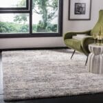 SAFAVIEH Berber Shag Collection Area Rug - 5' x 7', Grey Blue & Cream, Modern Abstract Design, Non-Shedding & Easy Care, 1.2-inch Thick Ideal for High Traffic Areas in Living Room, Bedroom (BER219G)