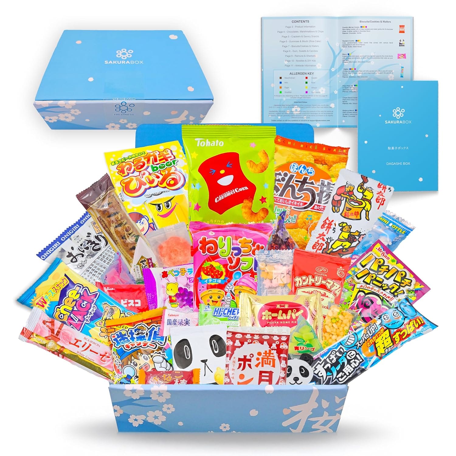 Japanese Snacks & Candy Dagashi With English Pamphlet 30 Pieces Custom Gift Set (Box) Japanese Snacks & Candy Dagashi with English Pamphlet 30 Pieces Custom Gift Set (Box)