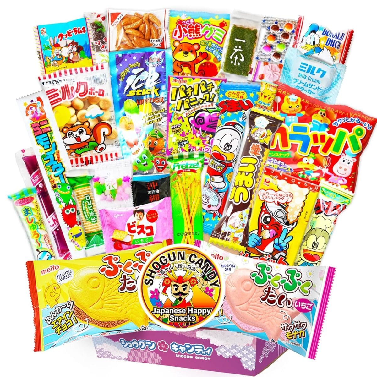 SHOGUN CANDY Box Japanese Snacks & Candy 30 Pieces Variety Dagashi Assortment