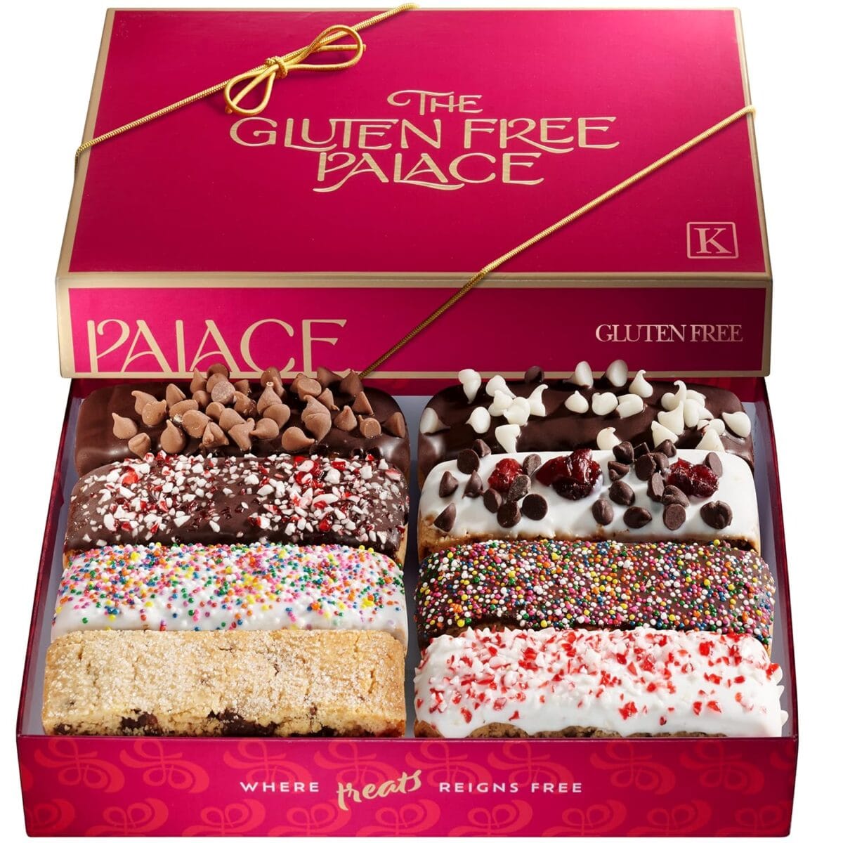Gluten Free Palace Biscotti Cookies Gift Basket  Gluten Free Chocolate Cookies  Assorted Biscotti Chocolate Gift Box for Family, Sympathy, Men & Women