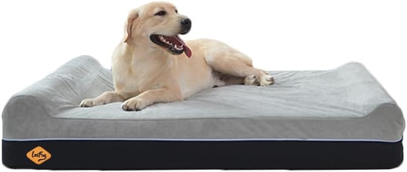 Laifug Orthopedic Memory Foam Extra Large Dog Bed Pillow(50"x36"x10", Slate Grey) Durable Water Proof Liner & Removable Washable Cover & Smart Design Laifug Orthopedic Memory Foam Extra Large Dog Bed Pillow(50"x36"x10", Slate Grey) Durable Water Proof Liner & Removable Washable Cover & Smart Design