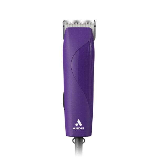 Andis 24820 EasyClip Professional-Animal 7-Piece Detachable Ceramic Blade Clipper Kit, Frustration Free Packaging, Corded Electric, Purple