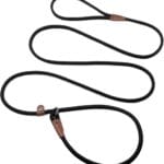 MayPaw Slip Lead Control Leash for Dogs No Pull, 13+ Colors Classic Dog Lead 7 FT Pet Slip Leash, 1/4 Rope Leashes for Small Medium Animals (7ft*1/4", Black)