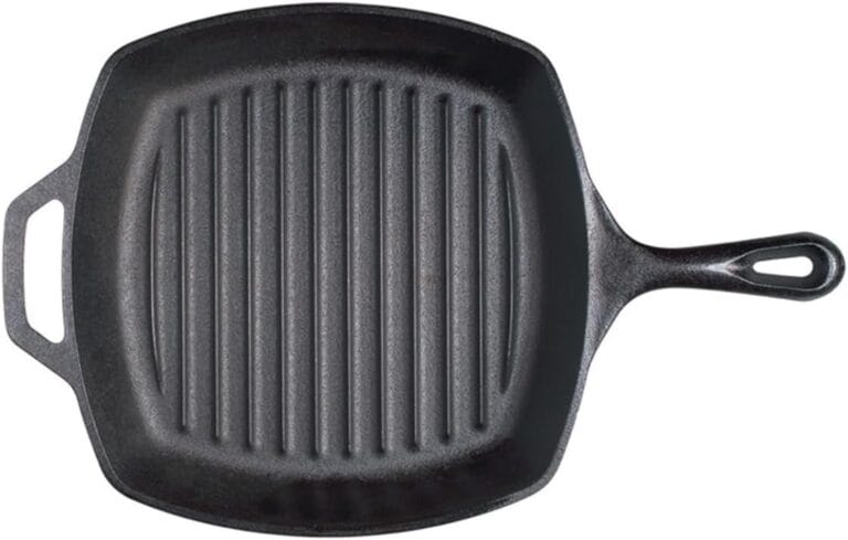 Lodge Cast Iron Grill Pan, Square, 10.5 Inch