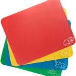 Glad Flexible Cutting Board Set - Colored Thin Plastic Mats for Kitchen with Food Icons - BPA-Free and Non-Porous for Cooking and Chopping, 12x15 inches