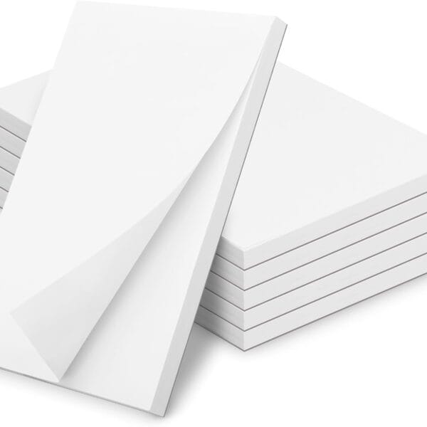 Note Pads 4x6 Inch, 6 Pack Blank Scratch Pads, 50 Sheets Per Memo Pad for Writing, White Pad of Paper Suit for Home, Office and School, Tear off Notepad, Small Server Notebook