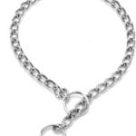 Chain Choke Collar for Dogs, Metal Slip Link Training Heavy Duty Dog Collar Martingale Puppy Collars for XXS XS Small Medium Large Big XL Breed Dogs (Silver, XS(Neck Max 12inch) D2.0mm)