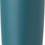 Owala SmoothSip Slider Insulated Stainless Steel Coffee Tumbler, Reusable Iced Coffee Cup, Hot Coffee Travel Mug, BPA Free 20 oz, Grey/Blue (High Dive)