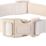 DOGWONG Cotton Hemp Dog Collar, Heavy-Duty Adjustable Soft Natural Fabric Pet Collar - Cute Wedding Puppy Necklace for Small to Large Dogs