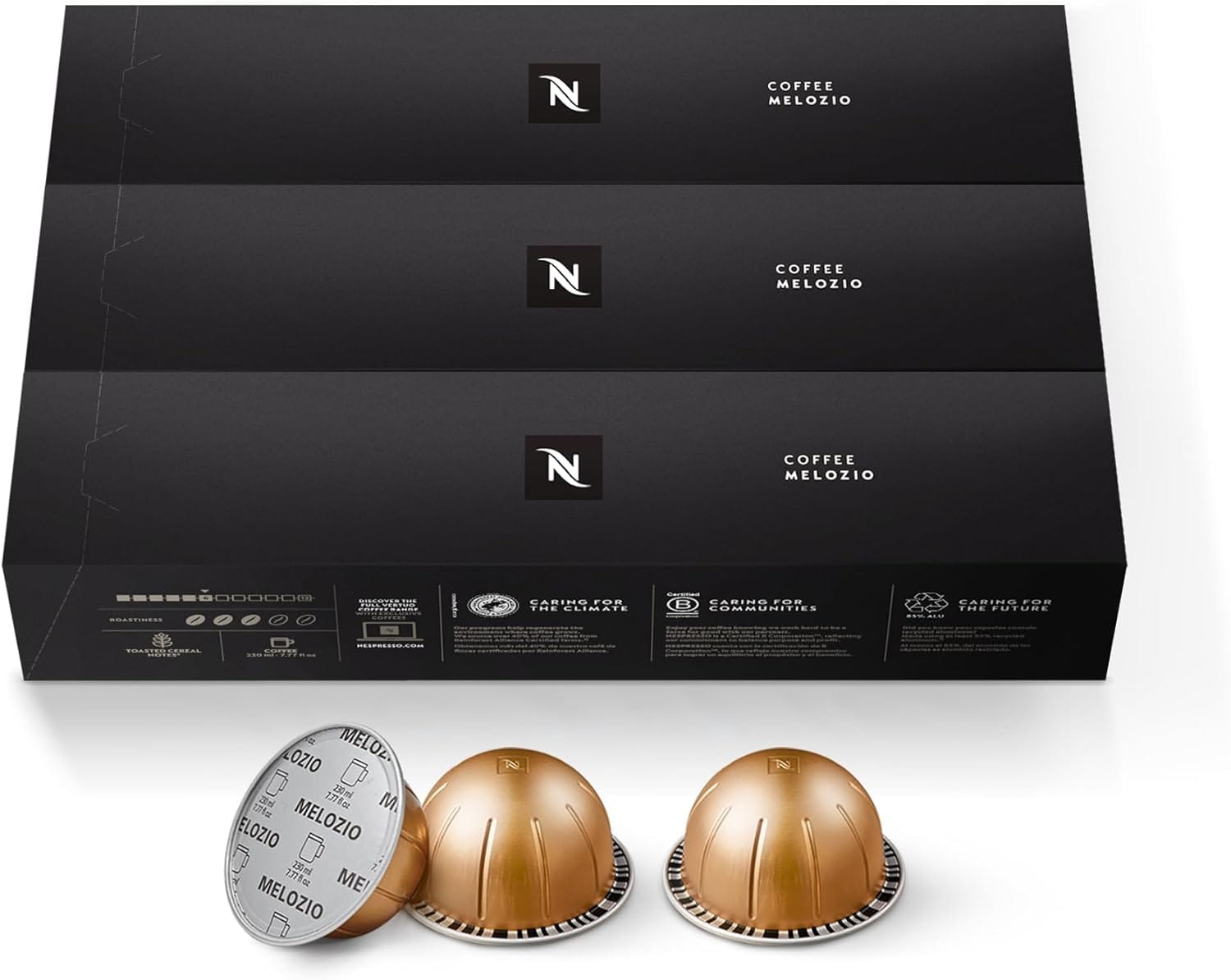 Nespresso Capsules Vertuo, Melozio, Medium Roast Coffee, 10 Count (Pack Of 3) Coffee Pods, Brews 7.8oz. Nespresso Capsules Vertuo, Melozio, Medium Roast Coffee, 10 Count (Pack of 3) Coffee Pods, Brews 7.8oz.