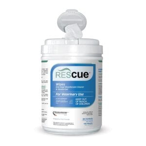 REScue One-Step Disinfectant Cleaner & Deodorizer Wipes for Vet Use  Cleaner for Kennels, Litter Boxes, Vet Offices, Pet Grooming Surfaces, Pet Items  Wipes Canister, 160-Count (Pack of 1)