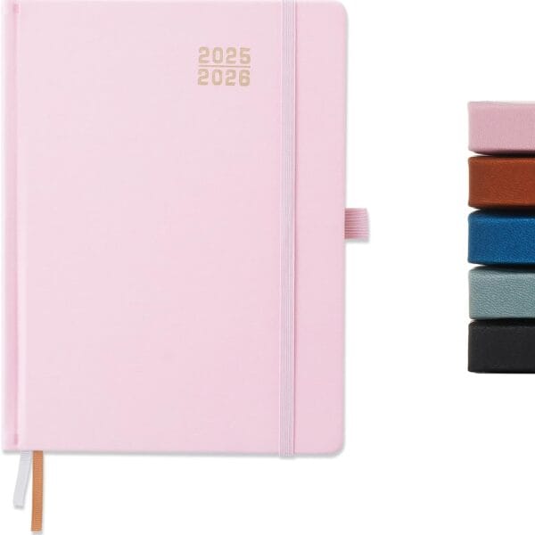 Academic Planner 2025-2026 , Monthly and Weekly Calendar Planner, Jul 2025 - Jun 2026 Planner For Women & Men, A5 (6.5" x 8.5"), Teacher Student Planning Book with Tabs, Ideal for Office SchoolPink 1 Pack