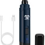 Casfuy Dog Nail Grinder Upgraded - Professional 2-Speed Electric Rechargeable Pet Nail Trimmer Painless Paws Grooming & Smoothing for Small Medium Large Dogs & Cats(Dark Blue)
