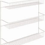 ClosetMaid 3-Tier Hanging Wall Mounted Metal Rack for Spices, Shelf Storage, Pantry Organization, Laundry, Kitchen, Bathroom, White, 8022 , 18-Inch Wide