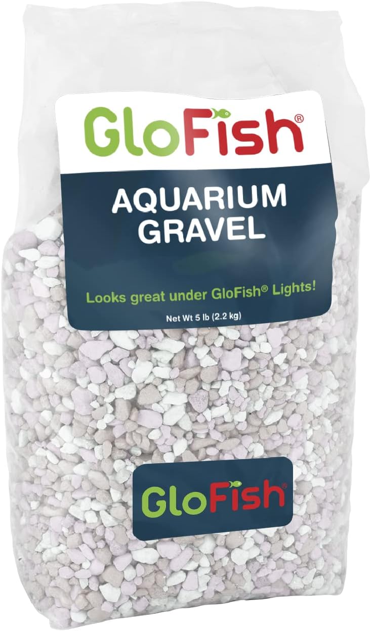 GloFish Aquarium Gravel 5 Pounds, Pearlescent, Complements Tanks and Dcor (AQ-78484)