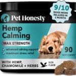 Natural Hemp Calming Chews for Dogs Maximum Strength - Hemp & Melatonin Dog Anxiety Relief - Calming Aid Supplement with Valerian Root - Stress, Separation & Thunder Support - (Duck 90 Ct)