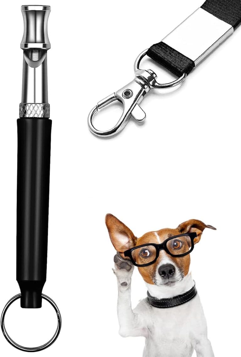 Dog Whistle,Dog Whistle to Stop Barking Neighbors Dog,Adjustable Ultrasonic Silent Dog Training Whistles(Black)