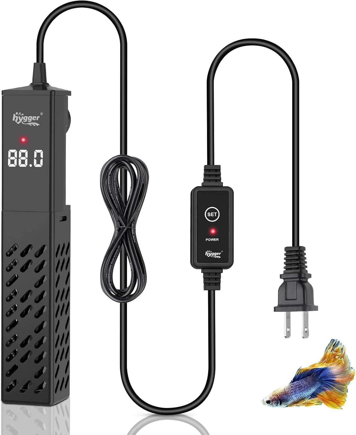 Hygger Upgrade Ceramic Aquarium Heater, 100W Digital Fish Tank Heater With Automatic Power Off And Over Temperature Protection, Energy Saving Submersible Aquarium Heater For Freshwater And Saltwater hygger Upgrade Ceramic Aquarium Heater, 100W Digital Fish Tank Heater with Automatic Power-Off and Over-Temperature Protection, Energy Saving Submersible Aquarium Heater for Freshwater and Saltwater