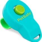 PetSafe Clik-R Training Tool - Positive Behavior Reinforcement - Ergonomic Design - Compact Finger Band - Daily Training Accessory - Clicker for Dogs & Cats - Teal