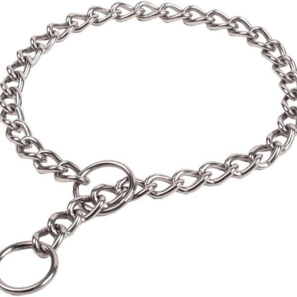 SGODA Chain Dog Training Choke Collar, 22 in, 3 mm