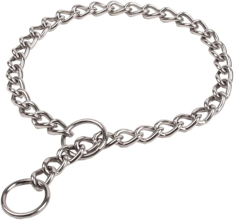 SGODA Chain Dog Training Choke Collar, 22 in, 3 mm