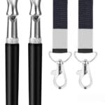 Dog Whistle, 2 Pack Dog Training Whistle with Lanyard, Adjustable Ultrasonic Silent Dog Recall Whistles, Professional Dog Whistle to Stop Barking Neighbors Dog (Black and White)