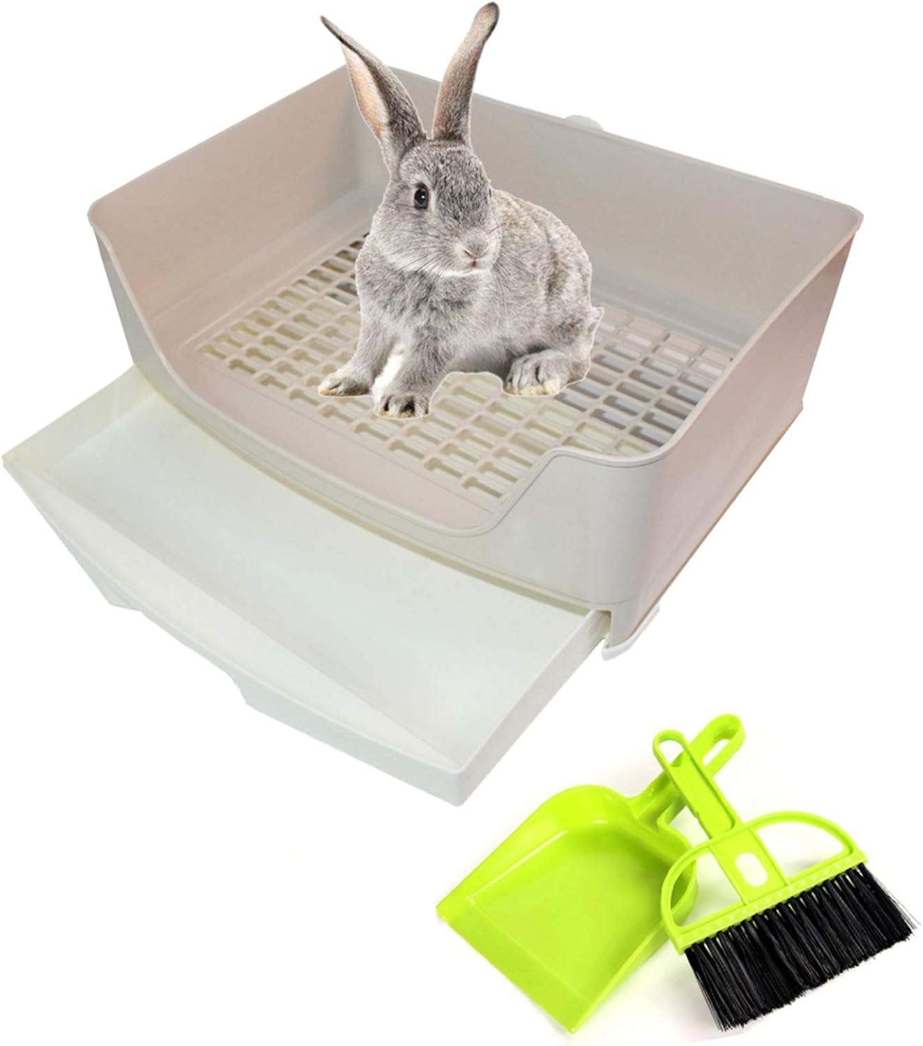 PINVNBY Large Rabbit Litter Box Bigger Pet Litter Pan Trainer With Drawer Corner Toilet Box For Adult Guinea Pigs Chinchilla Ferret Hedgehog Small Animals(Brown) PINVNBY Large Rabbit Litter Box Bigger Pet Litter Pan Trainer with Drawer Corner Toilet Box for Adult Guinea Pigs Chinchilla Ferret Hedgehog Small Animals(Brown)
