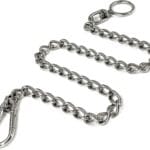 Dog Chain Leash, 304 Stainless Steel Dog Short Lead Metal Heavy Duty Chain DIY Double Dog Leashes Self-Assembly Leashes Extension&Coupler. (304 S/S 20in x 2.5mm)