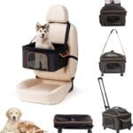 Pet Carrier for Small Dog Cat, Cat Dog Carrier with Wheels Soft Sided Dog Rolling Crate Cat Travel Bag up to 15 Lbs Pet Strollers for Small Pets