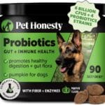 Probiotics for Dogs for Occasional Diarrhea & Bowel Support, Digestive Enzymes with Prebiotics for Gut Health for Dogs, Immunity Health & Itch Relief (Pumpkin 90 ct)