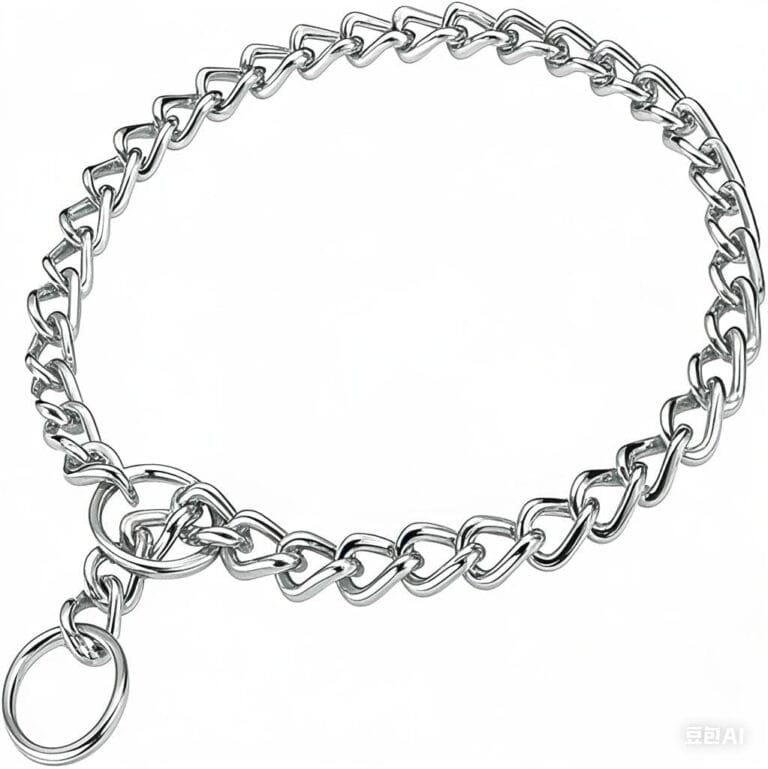 Chain Choke Collar for Dogs, Metal Slip Link Training Heavy Duty Dog Choker Collar Martingale Puppy Collars for XS Small Medium Large Big XL Breed Dogs (Silver, XL(Neck Max 22inch) D4.0mm)