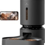 PETLIBRO Automatic Cat Feeder with Camera for Two Cats, 1080P HD Video with Night Vision, 5G WiFi Pet Feeder with 2-Way Audio for Cat & Dog, Low Food & Motion & Sound Alerts, Dual Tray, Black 5L