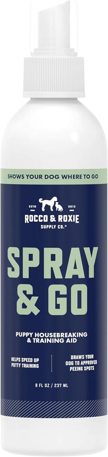 Rocco & Roxie Puppy Potty Training Go Here Spray For Dogs Attract Dog To Pee In One Spot Behavior And Housebreaking Aids Indoor And Outdoor Tools And Supplies For Dogs And Puppies Made In USA Rocco & Roxie Puppy Potty Training Go Here Spray for Dogs - Attract Dog to Pee in One Spot - Behavior and Housebreaking Aids - Indoor and Outdoor - Tools and Supplies for Dogs and Puppies Made in USA
